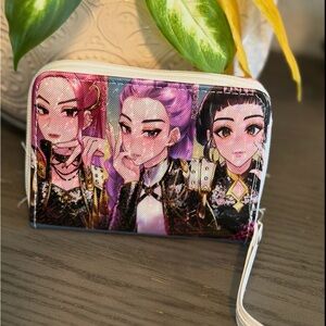 KPop Zip Wallet /wrislet - Pink & Purple Girls Print